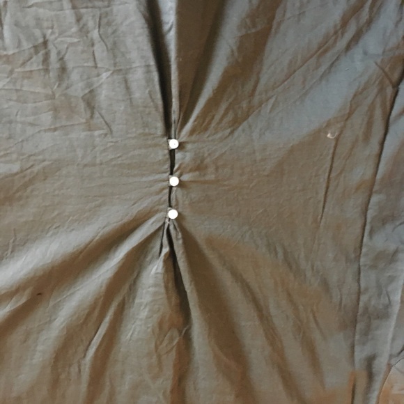 Zara basics olive green long sleeve top shirt - Picture 3 of 6